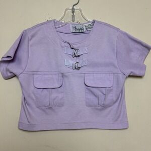 Delightful Purple vintage 80's shirt with pockets Size 6X